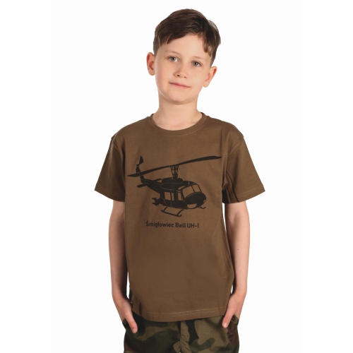 Koszulka Junior Śmigłowiec Bell UH-1 Olive 1.jpg