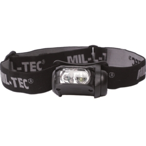 Latarka Czołowa Mil-tec 4-Kolory LED Czarna
