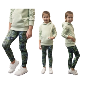 Legginsy Getry Dziecięce Dżungla Liście
