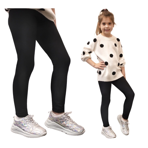 Legginsy Getry Dziecięce Sportowe Czarne 2.jpg