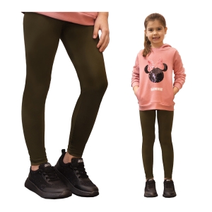 Legginsy Getry Dziecięce Sportowe Olive