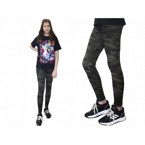 Legginsy Getry Dziecięce Bawełniane Moro Dark Camo 1.jpg