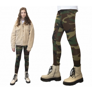 Legginsy Getry Dziecięce Bawełniane US Woodland