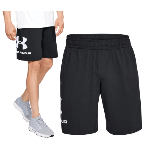 Spodenki Under Armour SS Cotton Logo Czarne 1.jpg