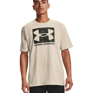 T-Shirt Under Armour ABC Camo Boxed Logo Kremowy
