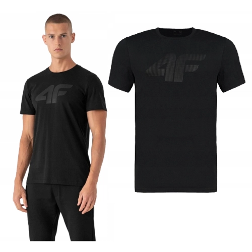 T-Shirt Męski 4F TSM353 Głęboka Czerń 1.jpg
