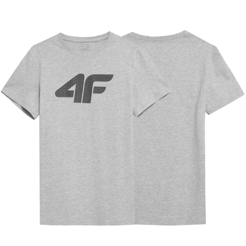 T-Shirt Męski 4F TSM353 Chłodny Jasny Szary Melanż 1.jpg