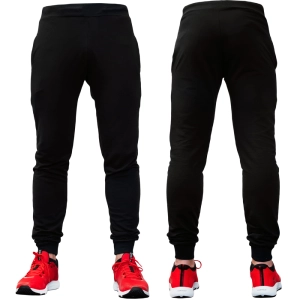 Spodnie Joggery Fashion Gładkie Czarne