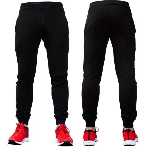 Spodnie Joggery Fashion Gładkie Czarne 1.jpg