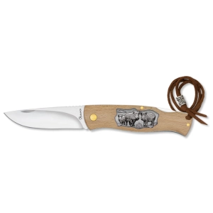 Nóż Składany Jasne Drewno Dzik Albainox 25130