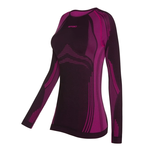 Koszulka Spaio Powerful Damska Black_Fuxia 1.jpg