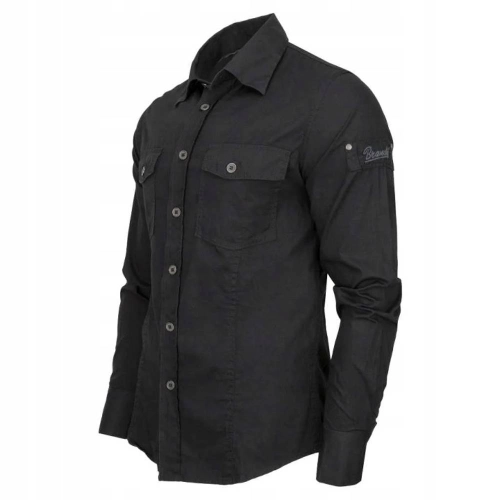 Koszula Slim Fit Long Brandit Black 1.jpg