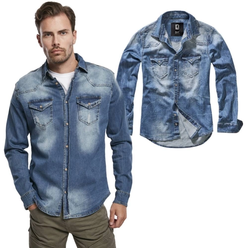 Koszula Riley Denim Long Brandit Blue 2.jpg