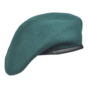 Beret Tłoczony Ciemnozielony