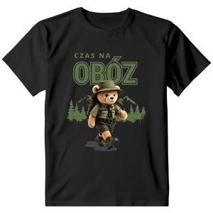Koszulka Harcerska Czas na Obóz Czarna