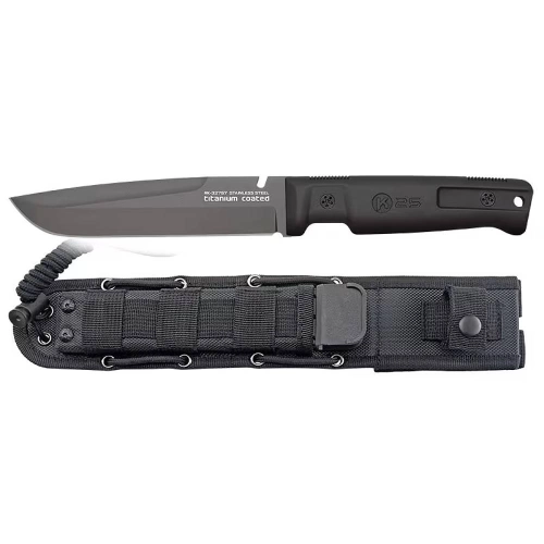 Nóż Taktyczny K25 Tactical Black Rubber 32757 z Pochwą.jpg