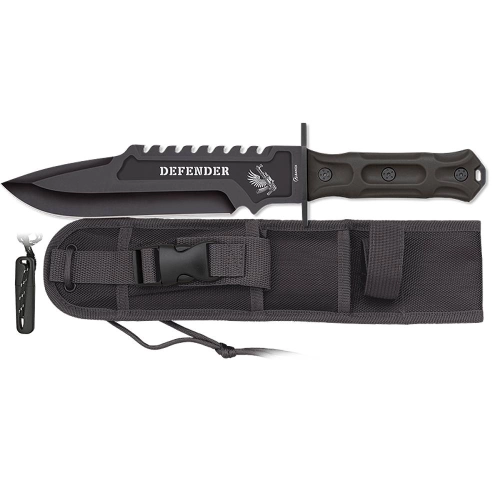 Nóż Taktyczny Albainox Defender Black 32802.jpg