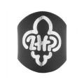 Pierścień Skautowy Wypalany z Logo ZHP Czarny 2.jpg