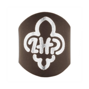 Pierścień Skautowy Wypalany z Logo ZHP Brązowy