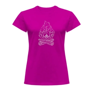 Koszulka Damska Ognisko Fuchsia
