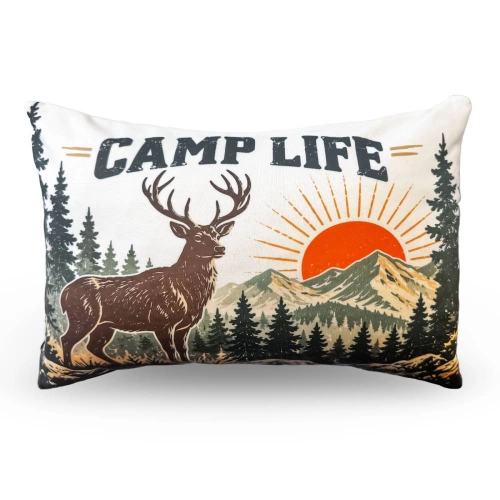Poduszka Ozdobna z Nadrukiem Camp Life.jpg